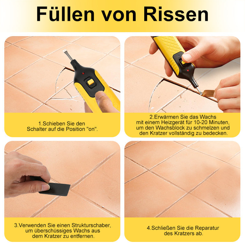 Fliesen-Reparaturset mit Wachsstangen