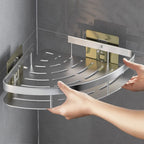 Eckregal aus Aluminium – platzsparender Badezimmer-Organizer ohne Bohren