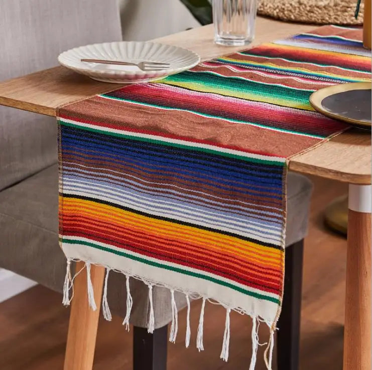 Vibrant Mexican Serape Blanket