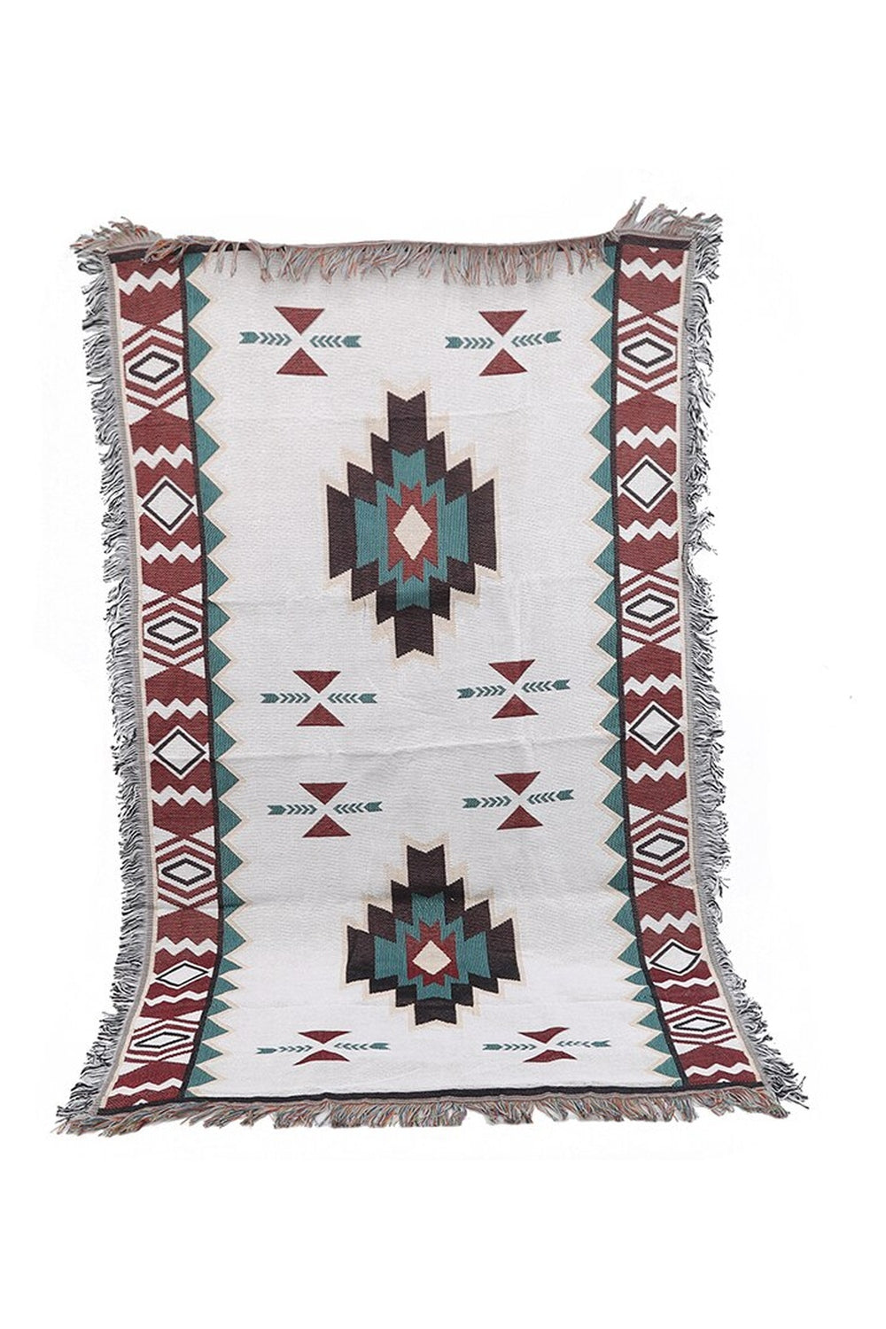 Geometric sofa blanket