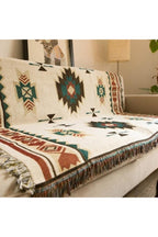 Geometric sofa blanket