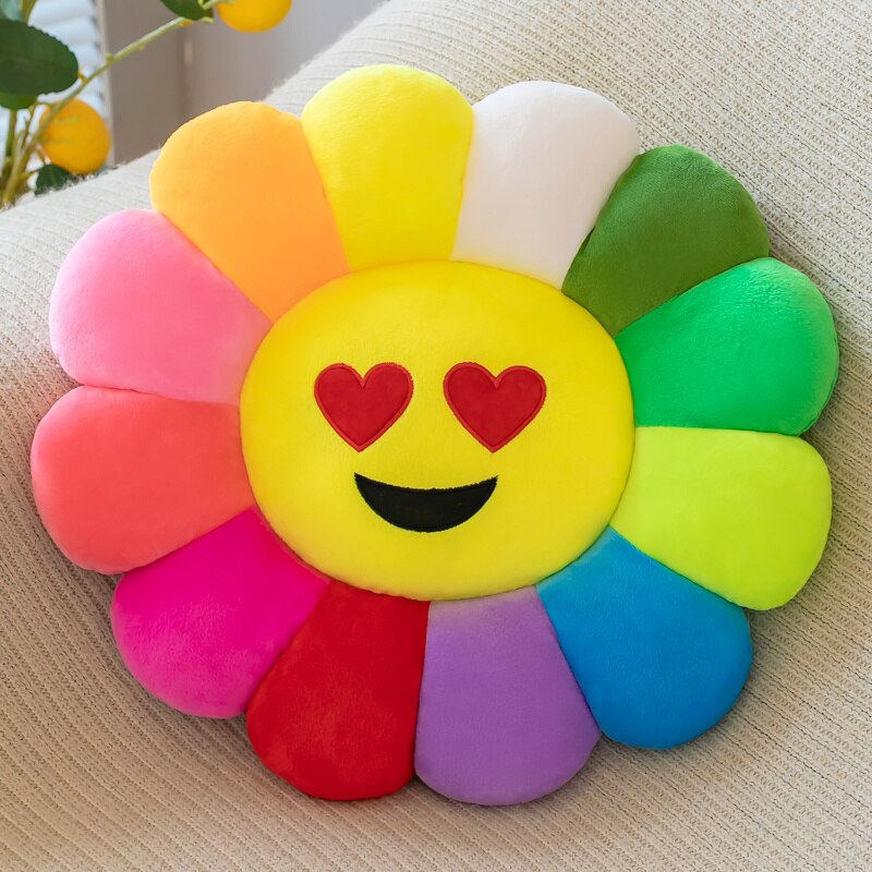 Colorful Sunflower Plush Comfort Seat Cushion
