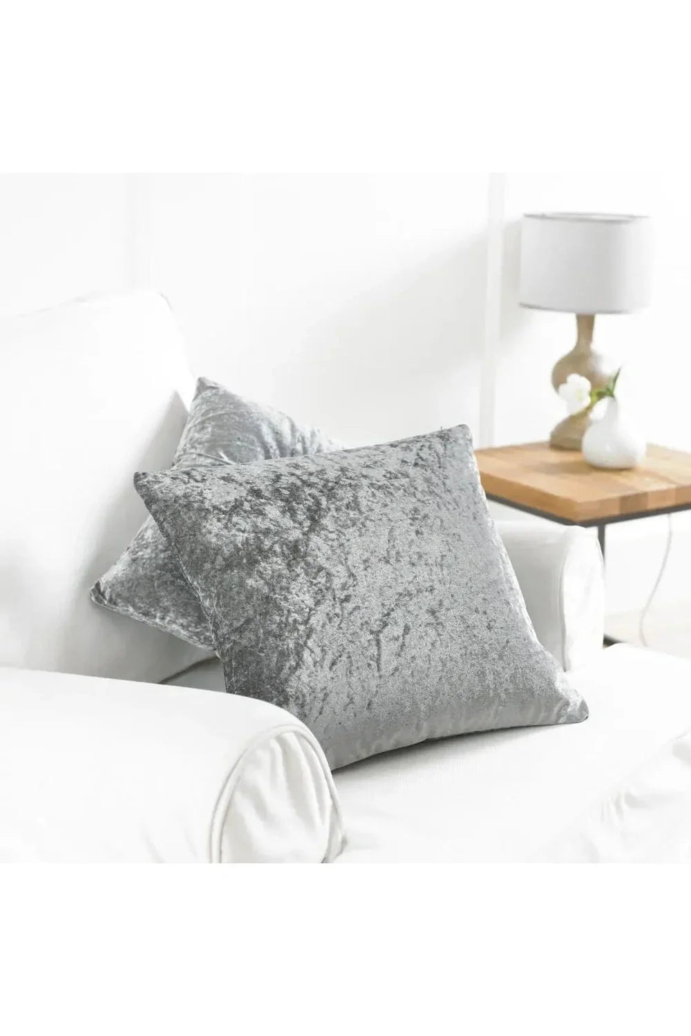 Gray Velvet Pillowcase