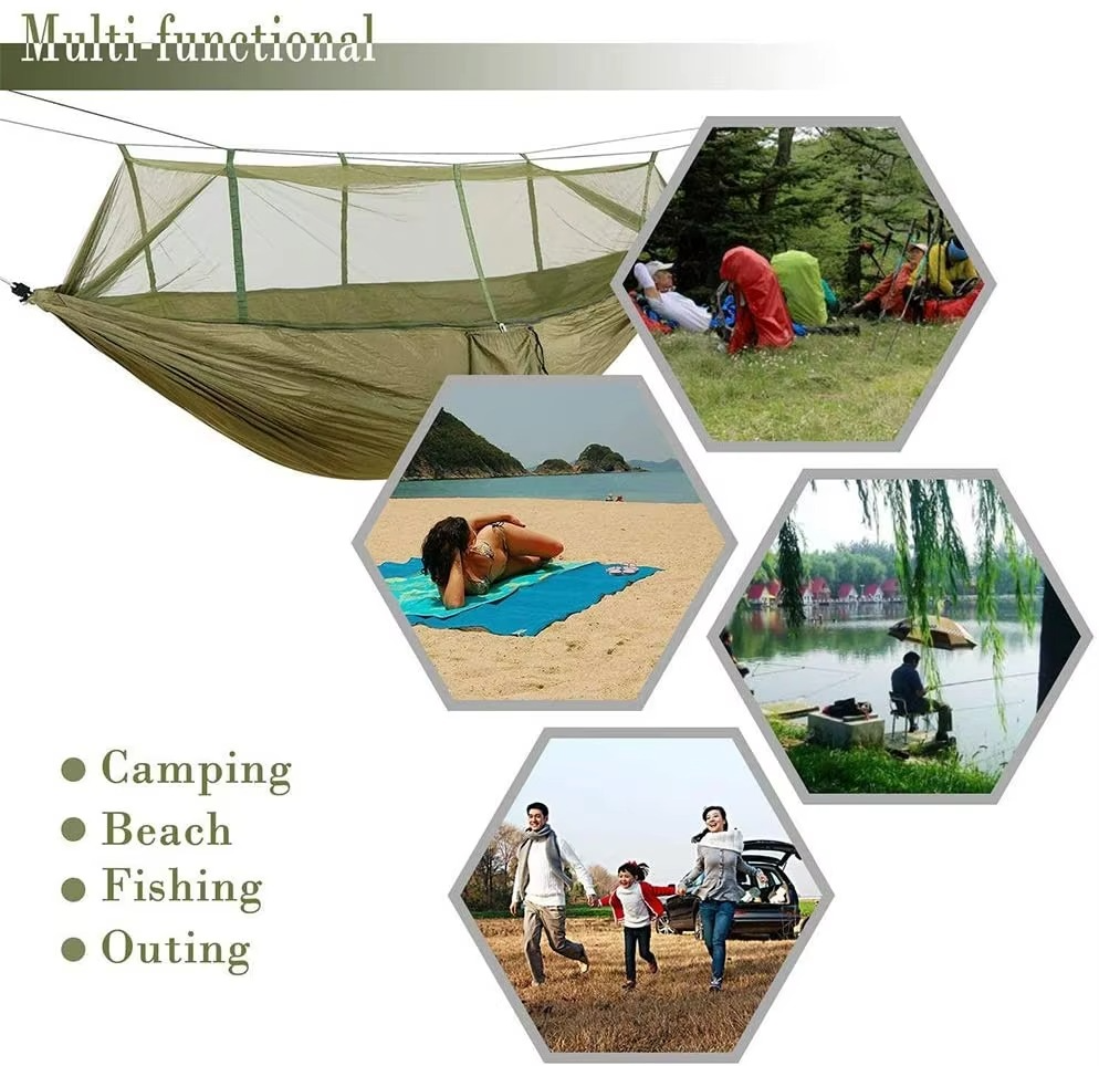 Camping-Hängematte für 2 Personen mit Moskitonetz
