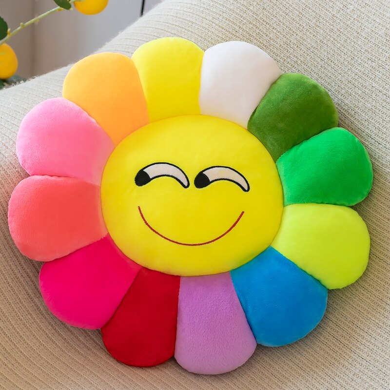 Colorful Sunflower Plush Comfort Seat Cushion