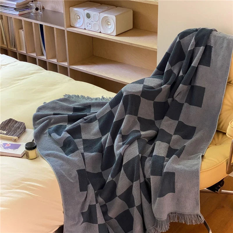 Checkered Single Layer Blanket