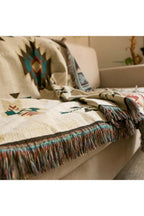 Geometric sofa blanket