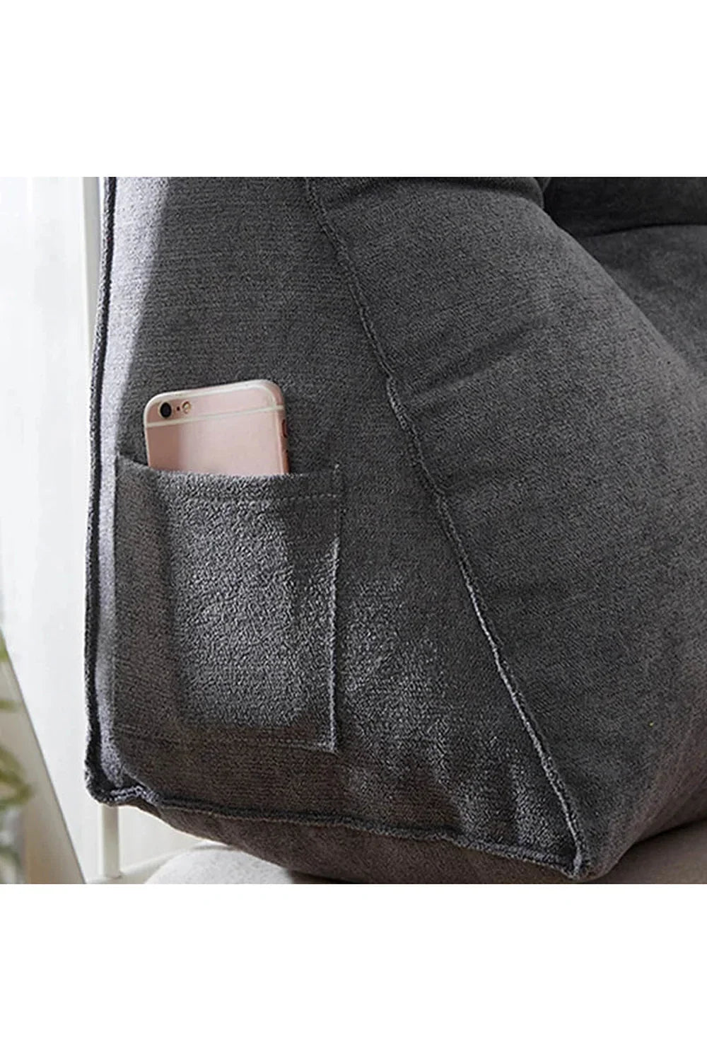 Reclining backrest cushion