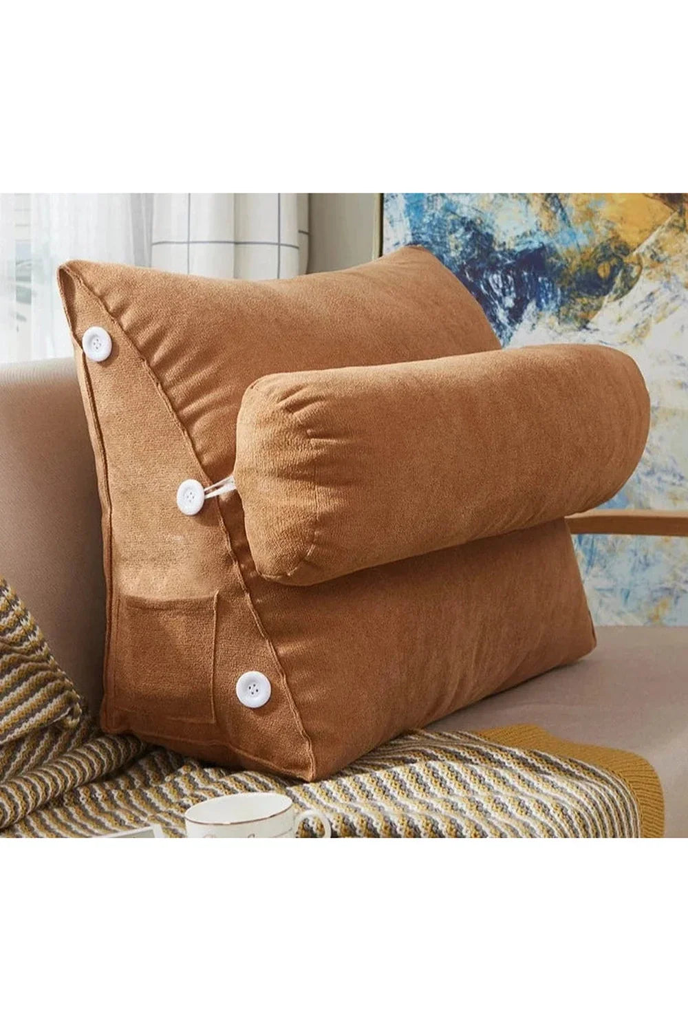 Reclining backrest cushion
