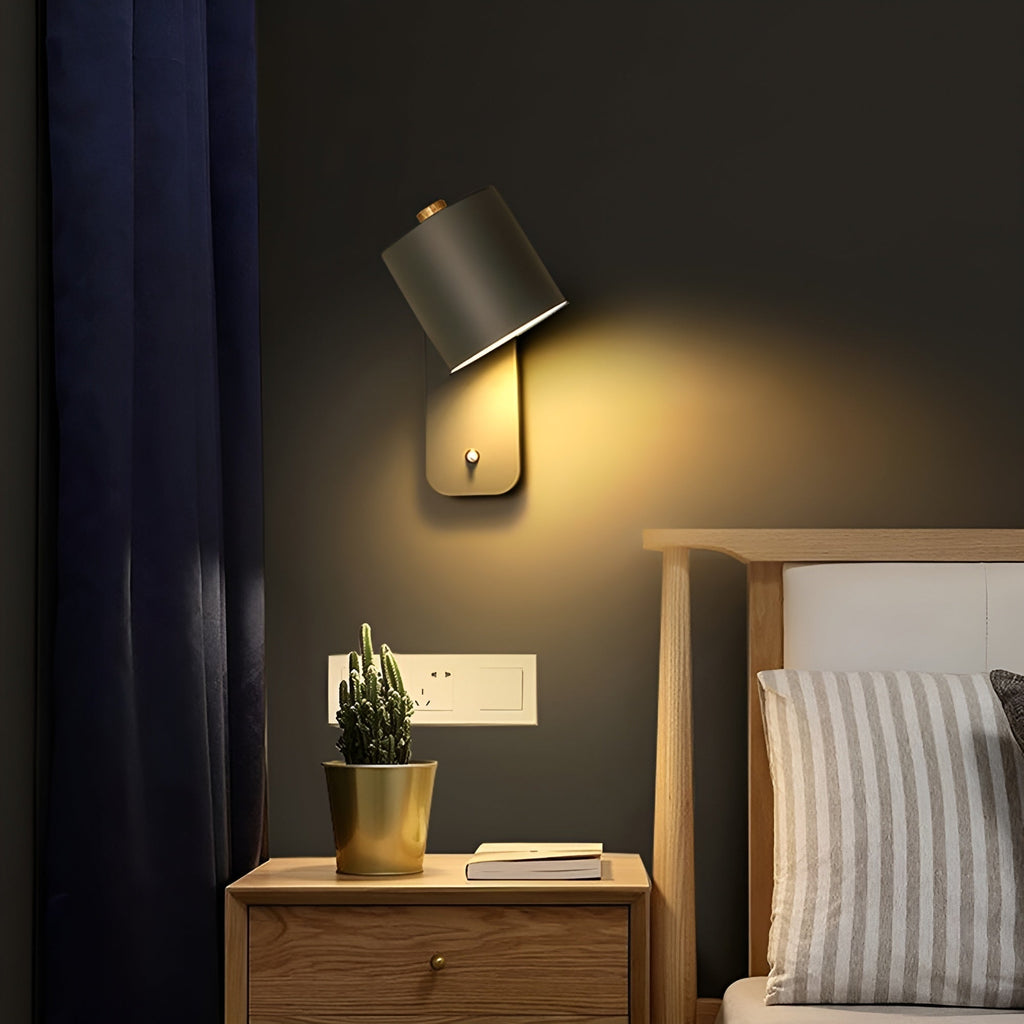 EasyPush Wandleuchte - drehbare Mini-Zylinder-LED-Lampe