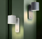 EasyPush Wandleuchte - drehbare Mini-Zylinder-LED-Lampe