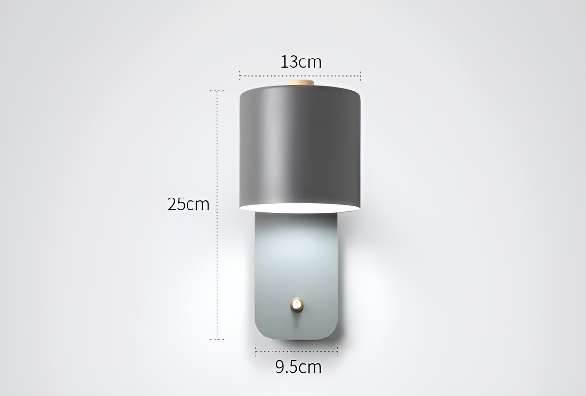 EasyPush Wandleuchte - drehbare Mini-Zylinder-LED-Lampe