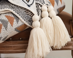 Geometrische Boho-Fleece-Decke