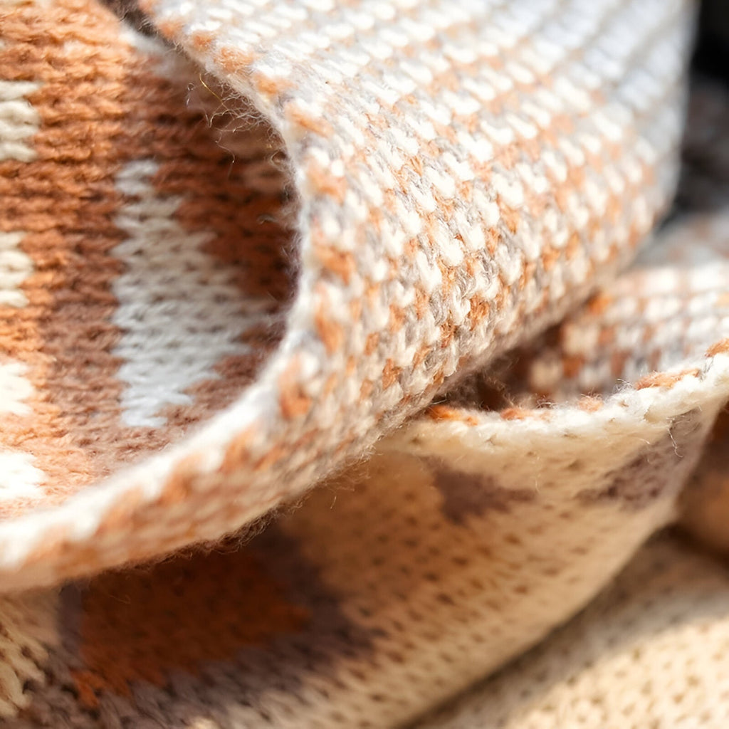 Geometrische Boho-Fleece-Decke