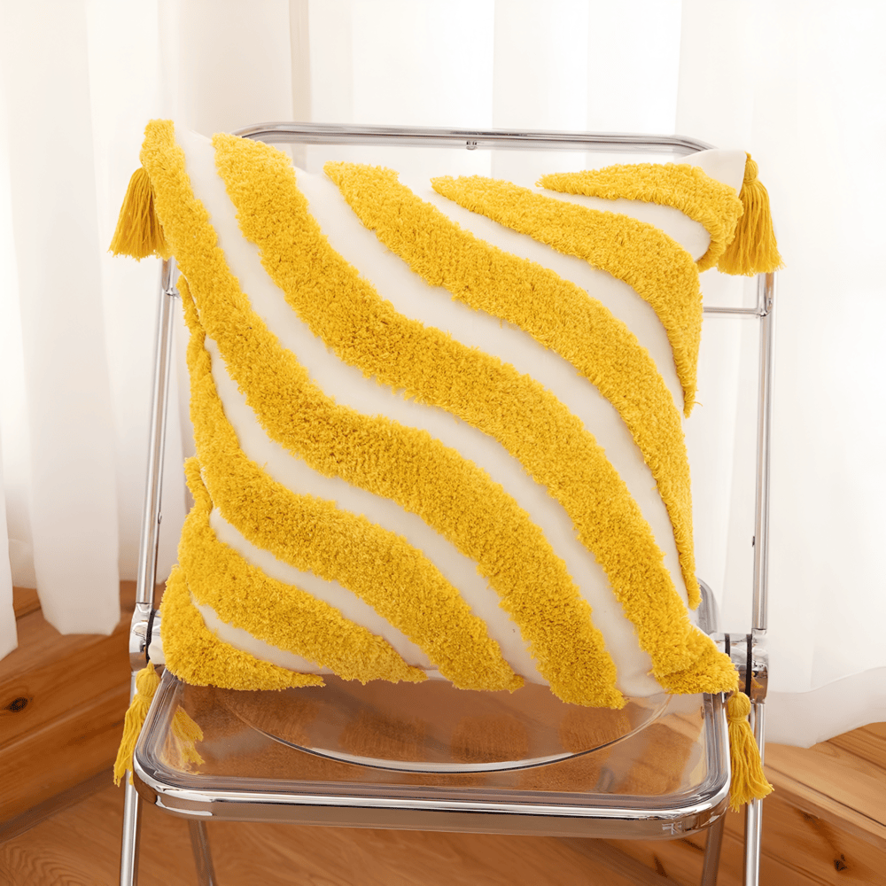 Checkered Wavy Cushion Cover