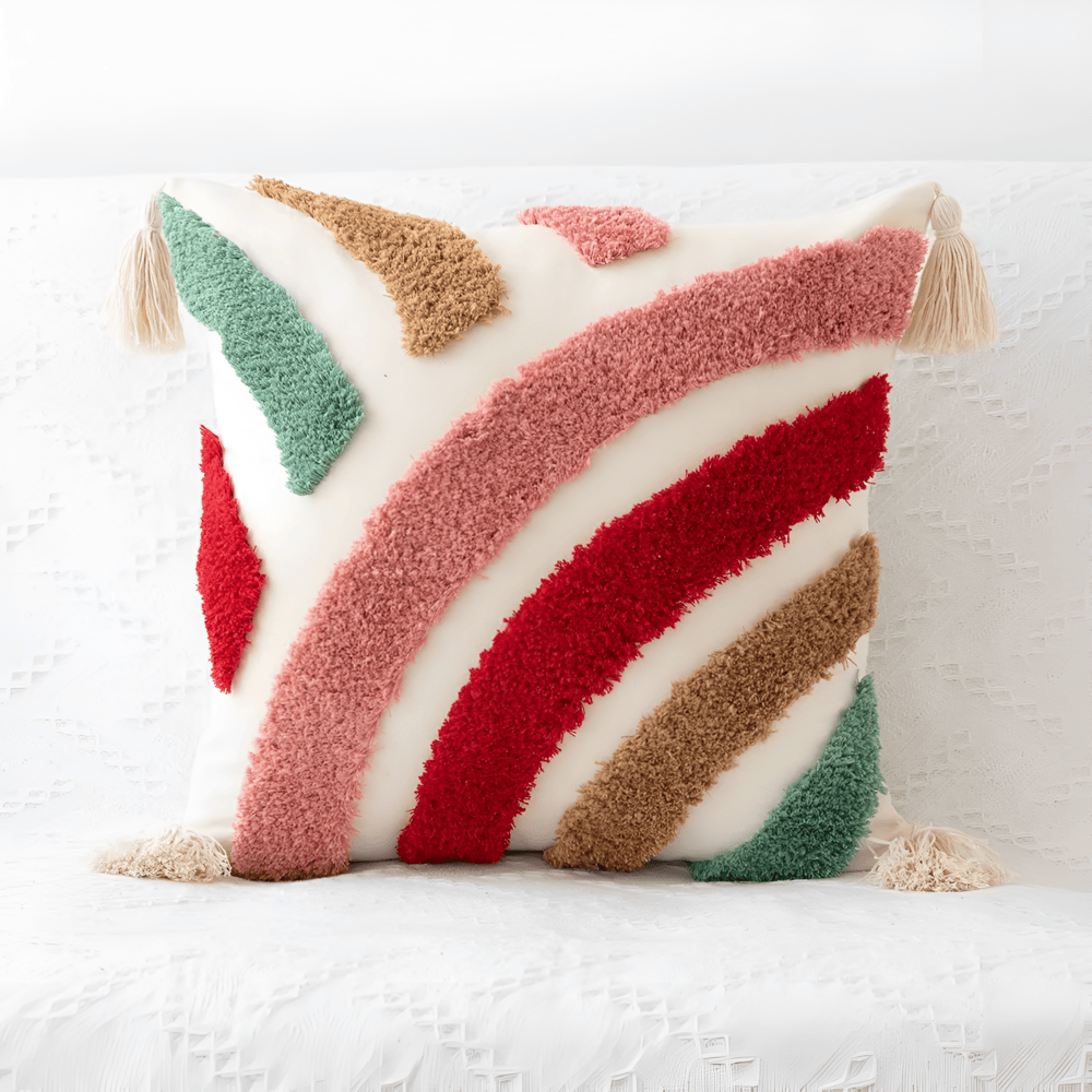Checkered Wavy Cushion Cover