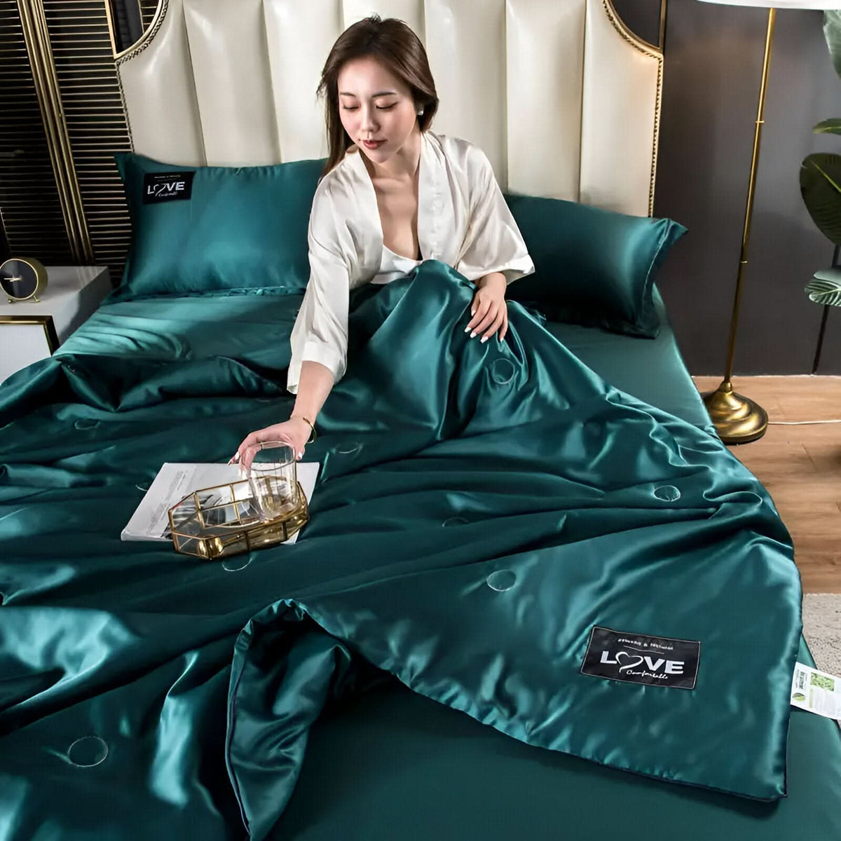 FLUFFINA Premium Bettwäsche-Set mit Satin-Gefühl