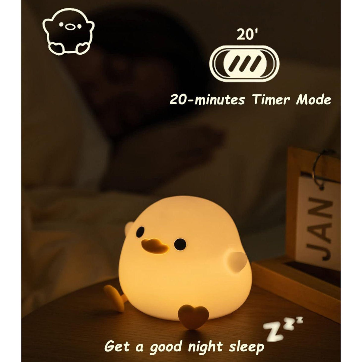 DuckieDream Light – Automatisches Enten-Nachtlicht aus Silikon