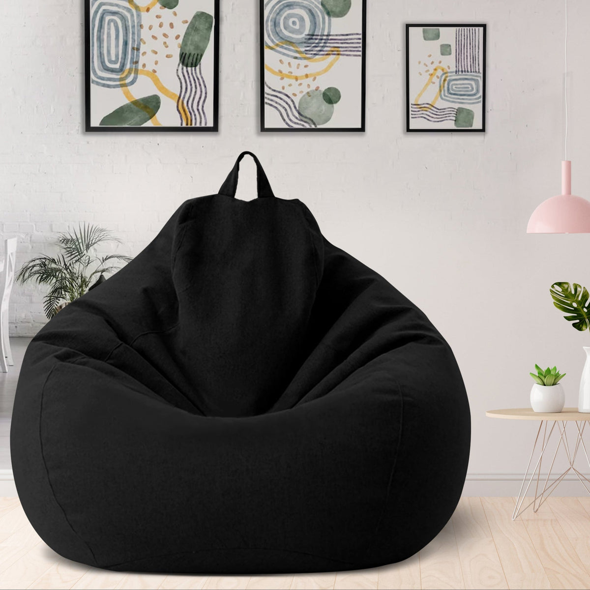 Luxuriöser Leinen-Sitzsack – Ergonomischer & stilvoller Komfort