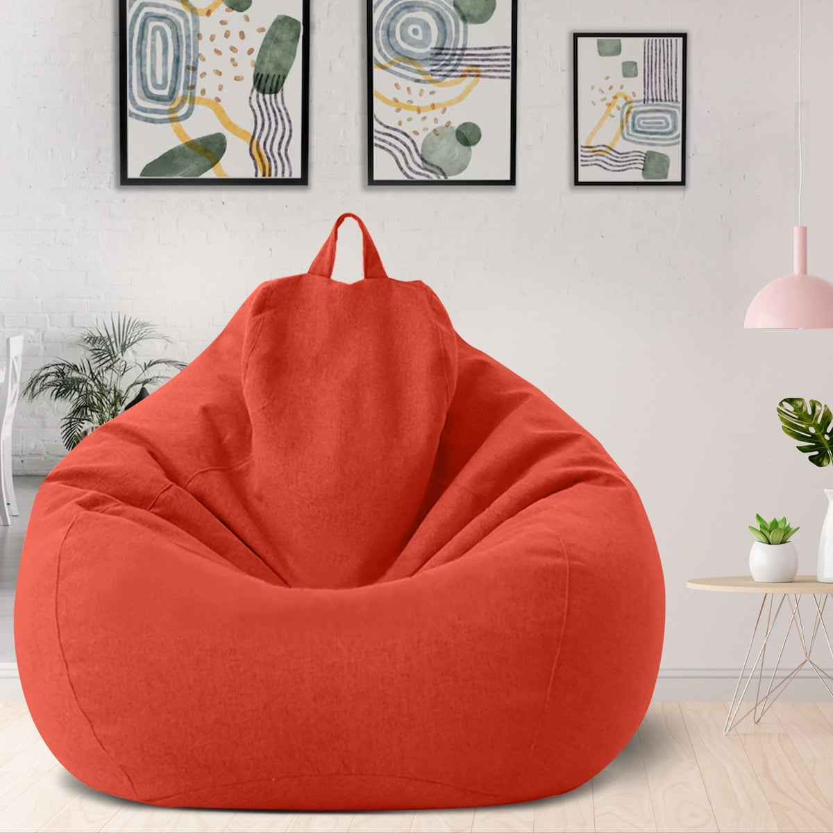Luxuriöser Leinen-Sitzsack – Ergonomischer & stilvoller Komfort