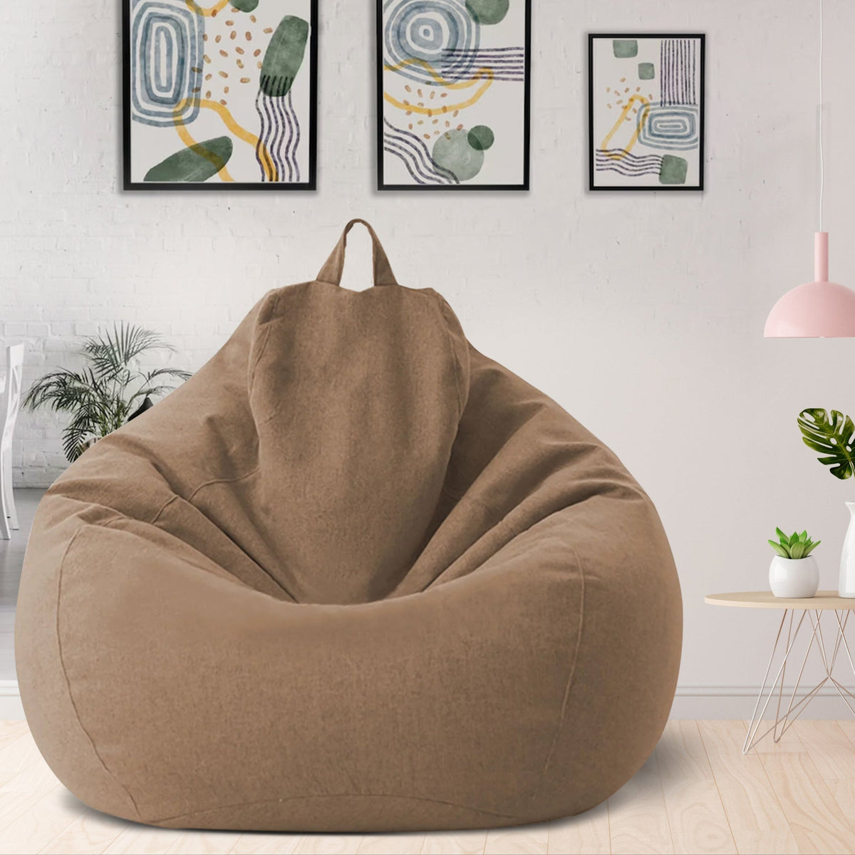 Luxuriöser Leinen-Sitzsack – Ergonomischer & stilvoller Komfort