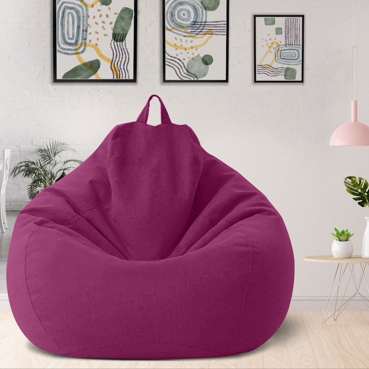 Luxuriöser Leinen-Sitzsack – Ergonomischer & stilvoller Komfort