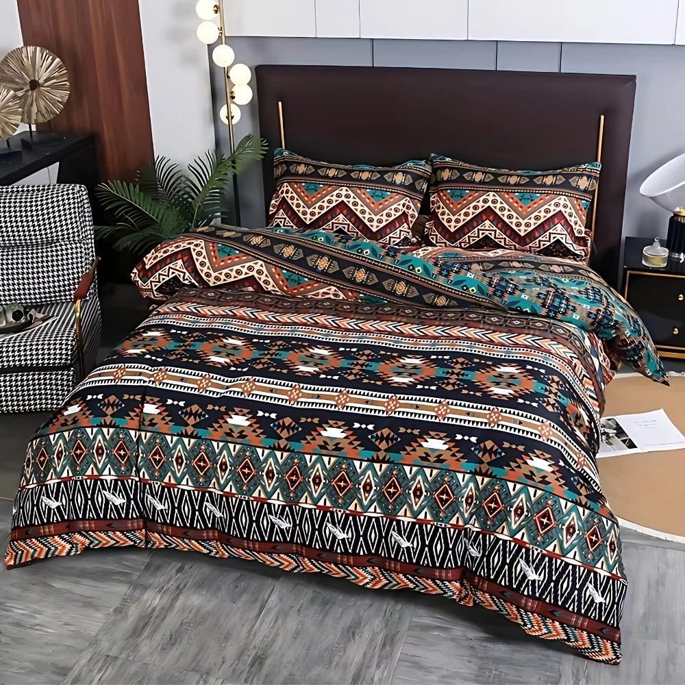 Indara Boho Tribal Print Duvet Cover Set