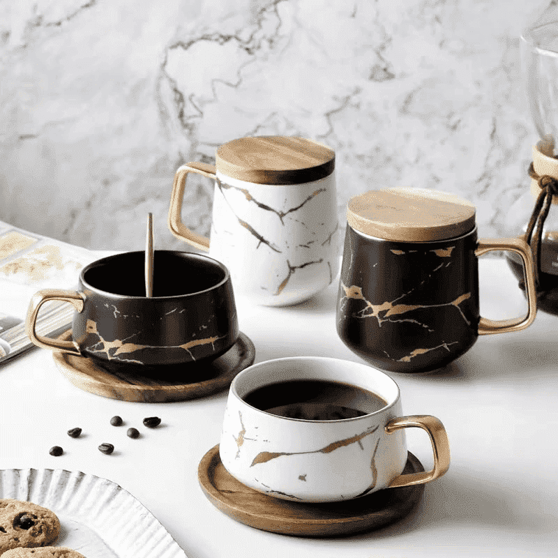 Kintsugi Nordic Ceramic Tall Mug