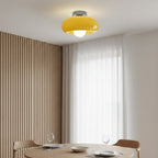 Deckenleuchte Glas 28 cm halb-bündig für Schlafzimmer Flur modern