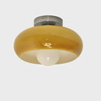 Deckenleuchte Glas 28 cm halb-bündig für Schlafzimmer Flur modern