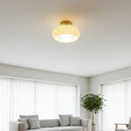 Deckenleuchte Glas 28 cm halb-bündig für Schlafzimmer Flur modern