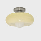 Deckenleuchte Glas 28 cm halb-bündig für Schlafzimmer Flur modern