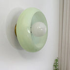Deckenleuchte Glas 28 cm halb-bündig für Schlafzimmer Flur modern