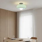 Deckenleuchte Glas 28 cm halb-bündig für Schlafzimmer Flur modern