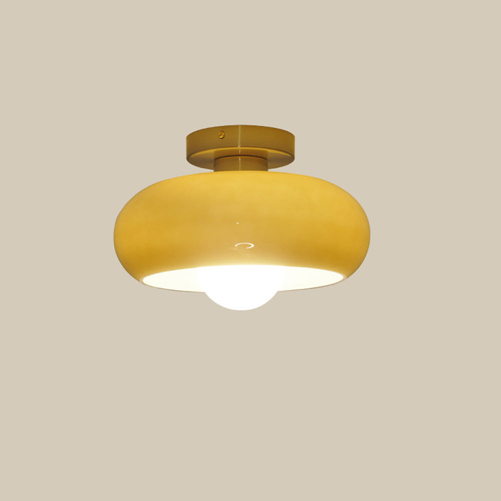 Deckenleuchte Glas 28 cm halb-bündig für Schlafzimmer Flur modern