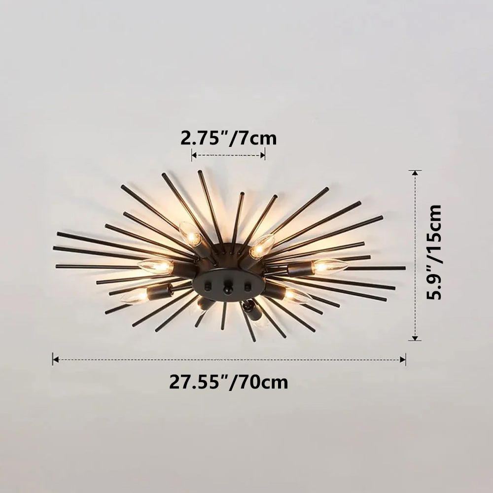 Deckenleuchte Industrie-Metall 70 cm für Wohn- und Essbereich