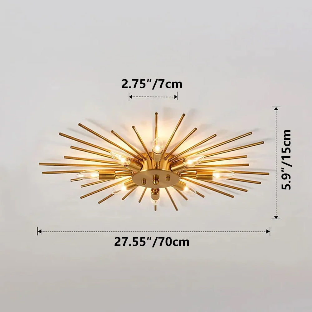 Deckenleuchte Industrie-Metall 70 cm für Wohn- und Essbereich