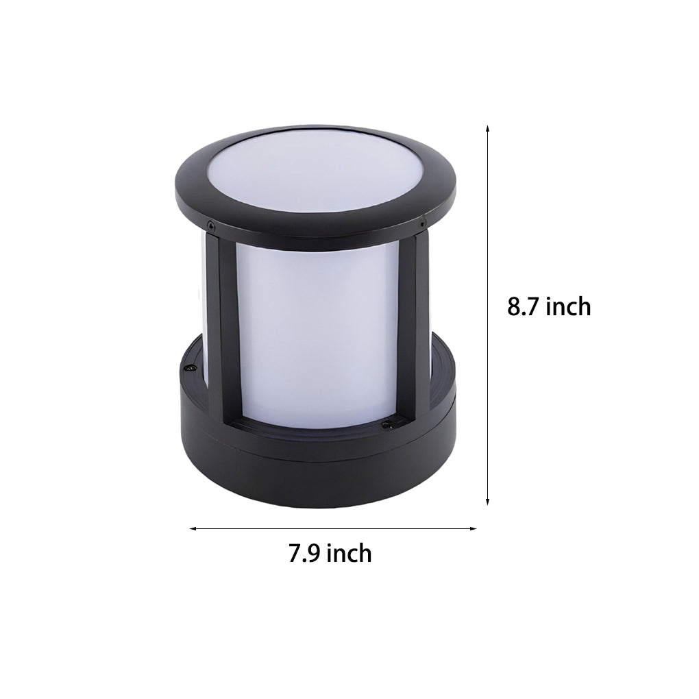 Zylindrische LED-Außenleuchte für Pfosten