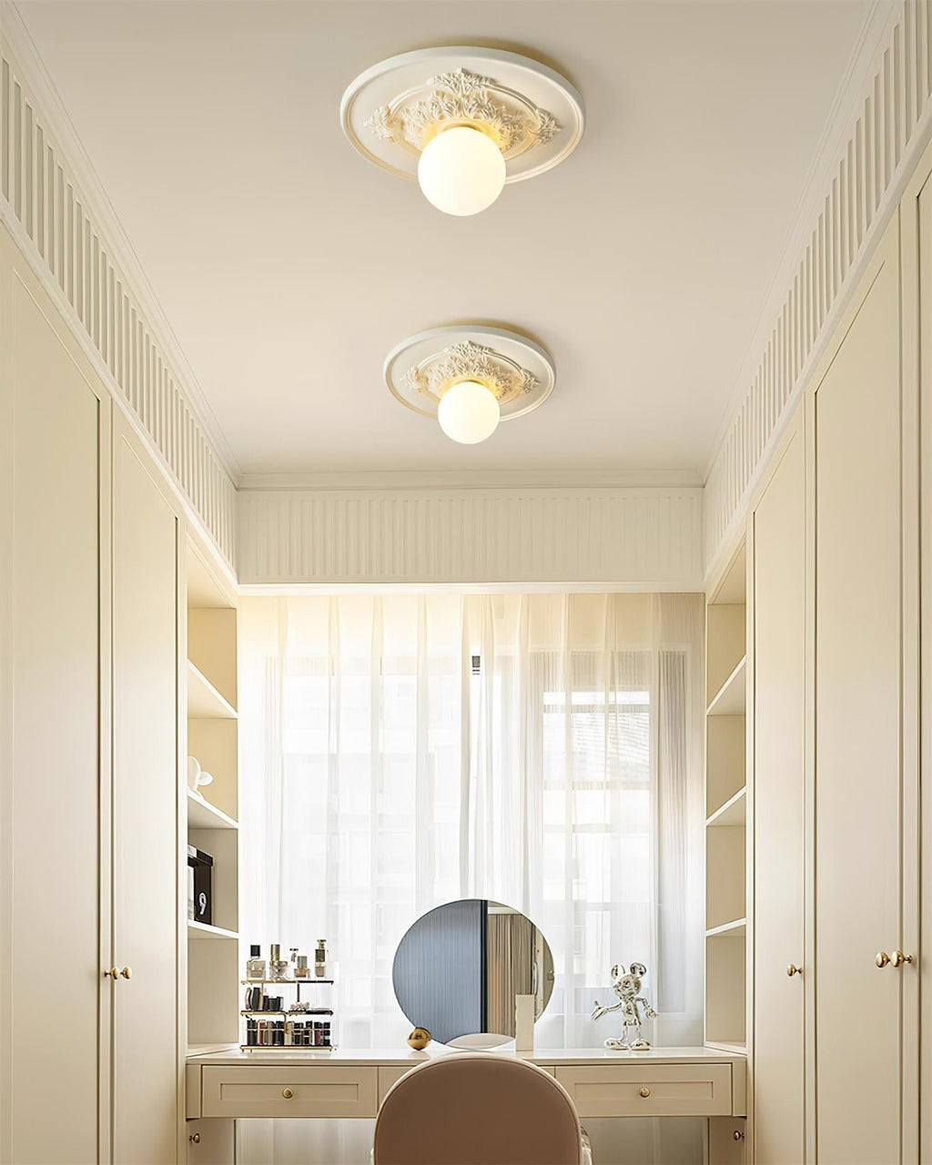 Acryl-Deckenleuchte 35 cm Beige