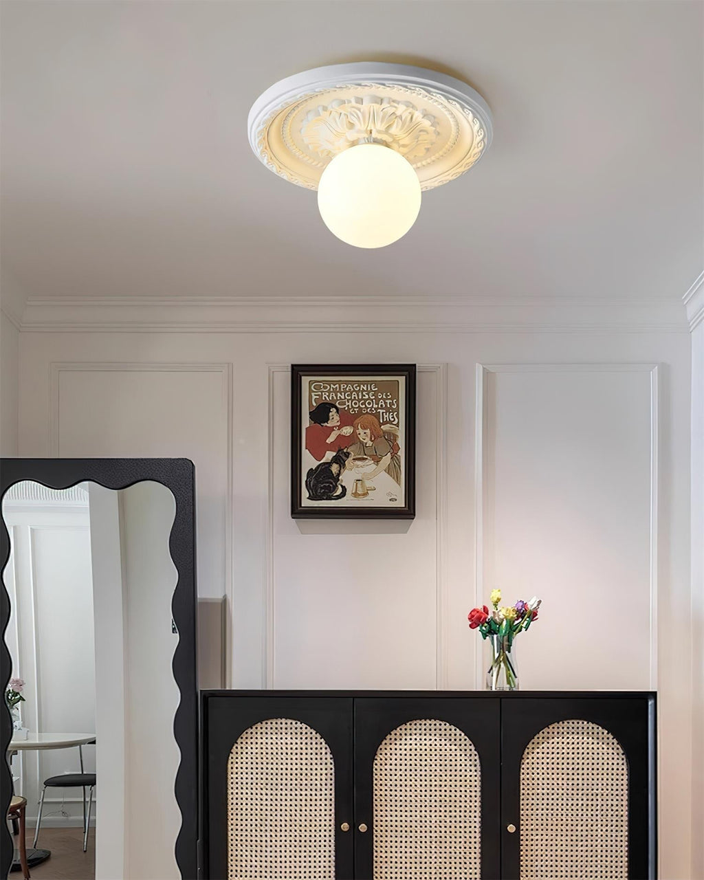Acryl-Deckenleuchte 35 cm Beige