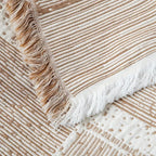 Mixed Tone Geometric Cotton Blanket