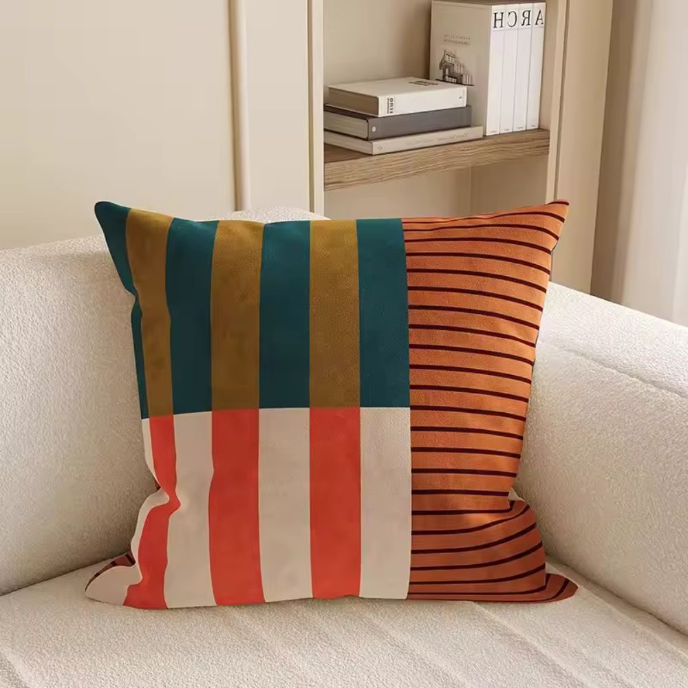 Mod Blocks Striped Cushion Cover