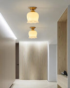Ceiling Light Resin Brass 5.9 in Indoor Warm Lighting | Kalsten