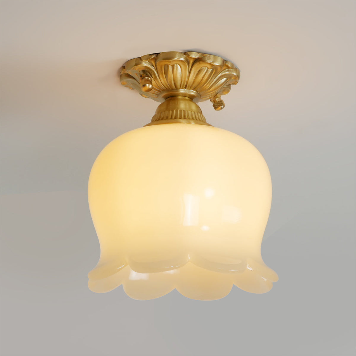 Ceiling Light Resin Brass 5.9 in Indoor Warm Lighting | Kalsten