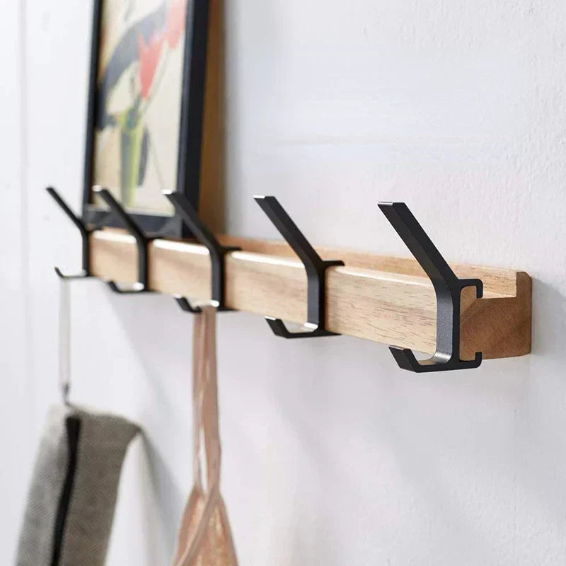 Wall Coat Rack with Double Hooks
