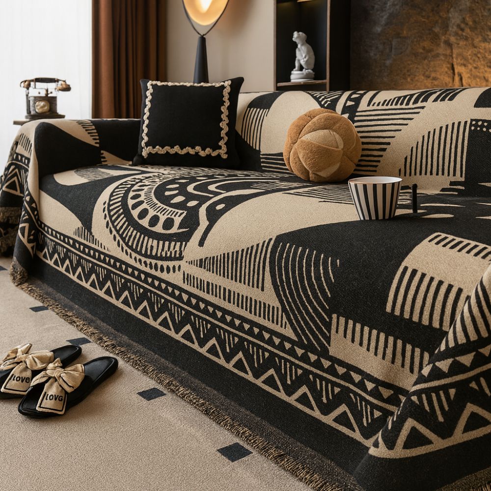 Mystic Lines Pattern Sofa Cover
