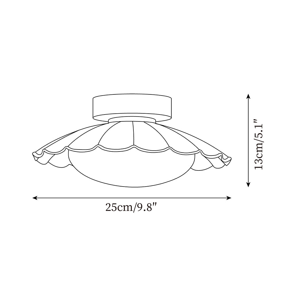 LED-Deckenleuchte aus Metall, 9,8 Zoll x 5,1 Zoll