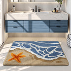 Turtle-Themed Plush Bath Mat