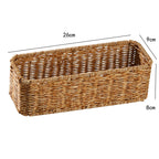 Handwoven Rectangular Wicker Storage Basket