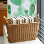 Spacious Woven Rattan Storage Basket